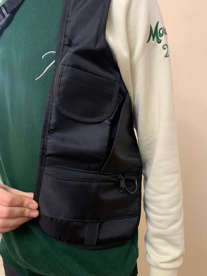 Sac à bandoulière antivol dissimulé sous les aisselles – حقيبة أغراض مضادة لسرقة تنزوت