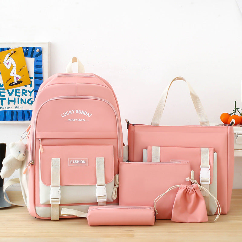 Ensemble-de-sacs-dos-Kawai-pour-adolescents-5Pcs-YISIYUAN-V2-Rose-محفظة-5-قطع-كاواي-للبنات.png