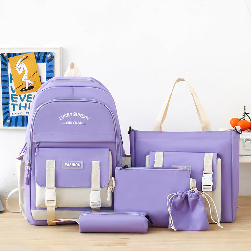 Ensemble-de-sacs-dos-Kawai-pour-adolescents-5Pcs-YISIYUAN-V2-Mauve-محفظة-5-قطع-كاواي-للبنات.png