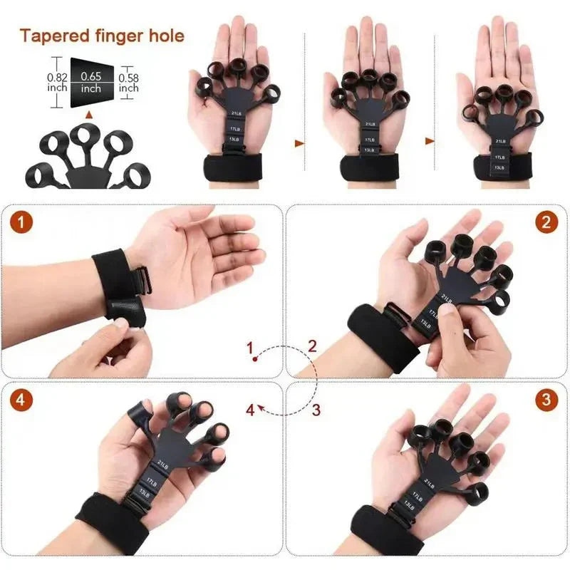 Finger Exerciseur de doigts pour l'entraînement physique et renforcement des mains تنزوت