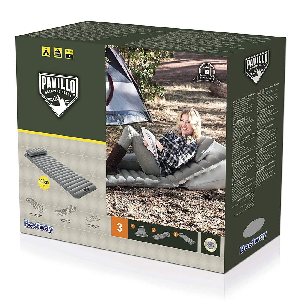 Matelas Gonflable Multifonction 1 Place Avec 2 Oreillers Bestway Pavillo 67617 تنزوت