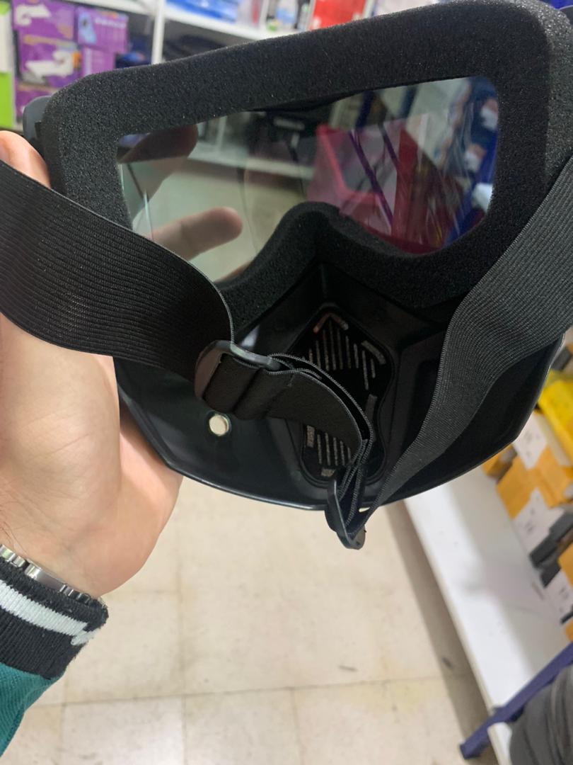 Casque Moto avec Lunettes Amovibles Coloré Anti-Bouée - تنزوت