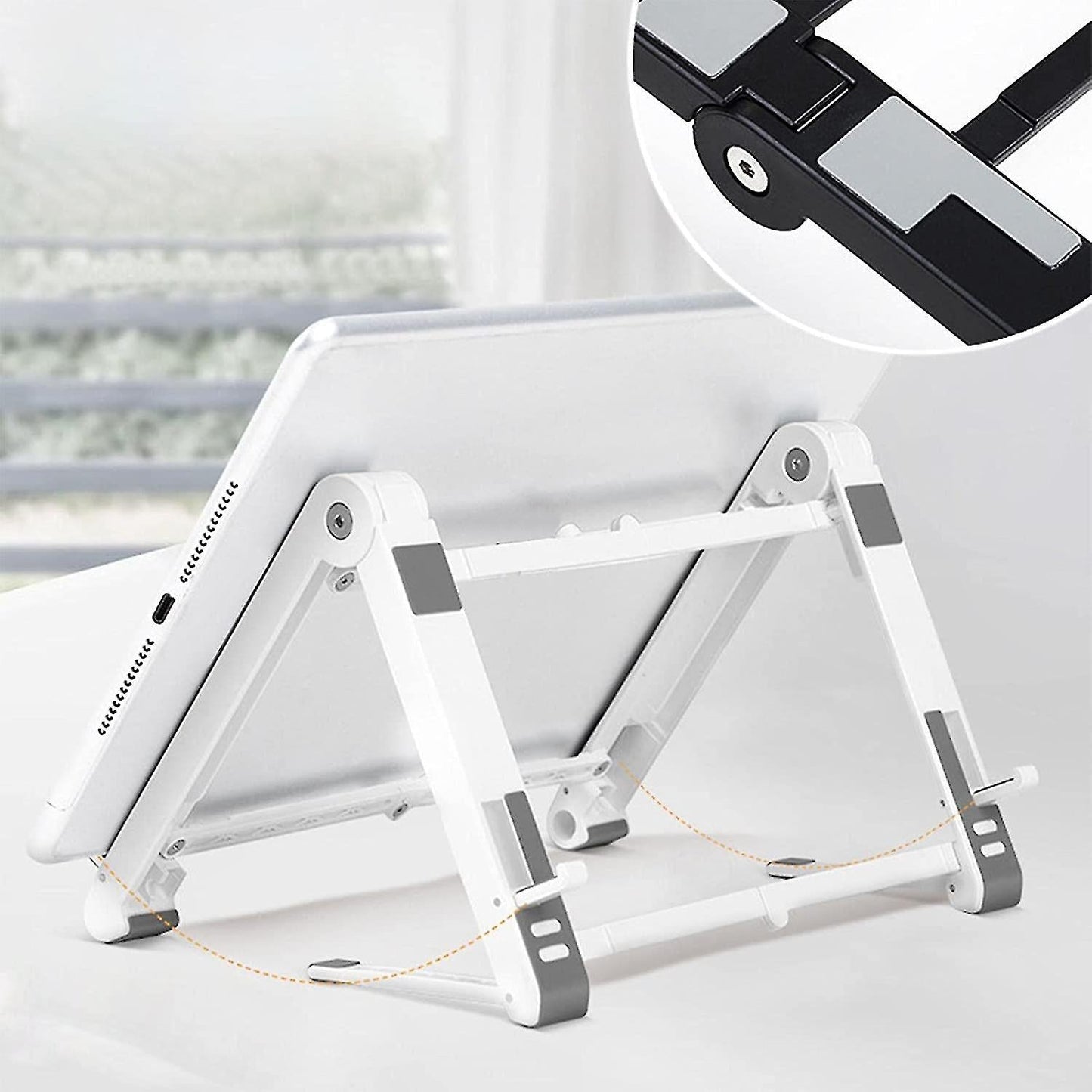 Support Télescopique pour ordinateur portable, tablette et smartphone تنزوت