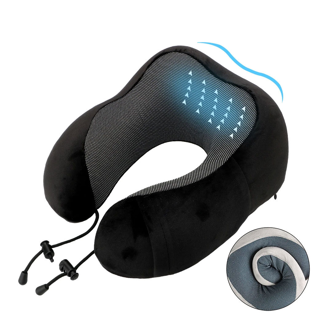 Oreiller de Cou Bluetooth en mousse à mémoire de forme avec haut-parleurs intégrés – وسادة مريحة بخاصية البلوتوث - تنزوت