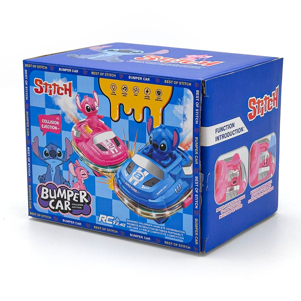 Voiture Télécommandée Stitch Bumper Car Rechargeable 2Pcs pour Enfants – لعبة سيارات اللاسلكية للأطفال ستيتش - تنزوت