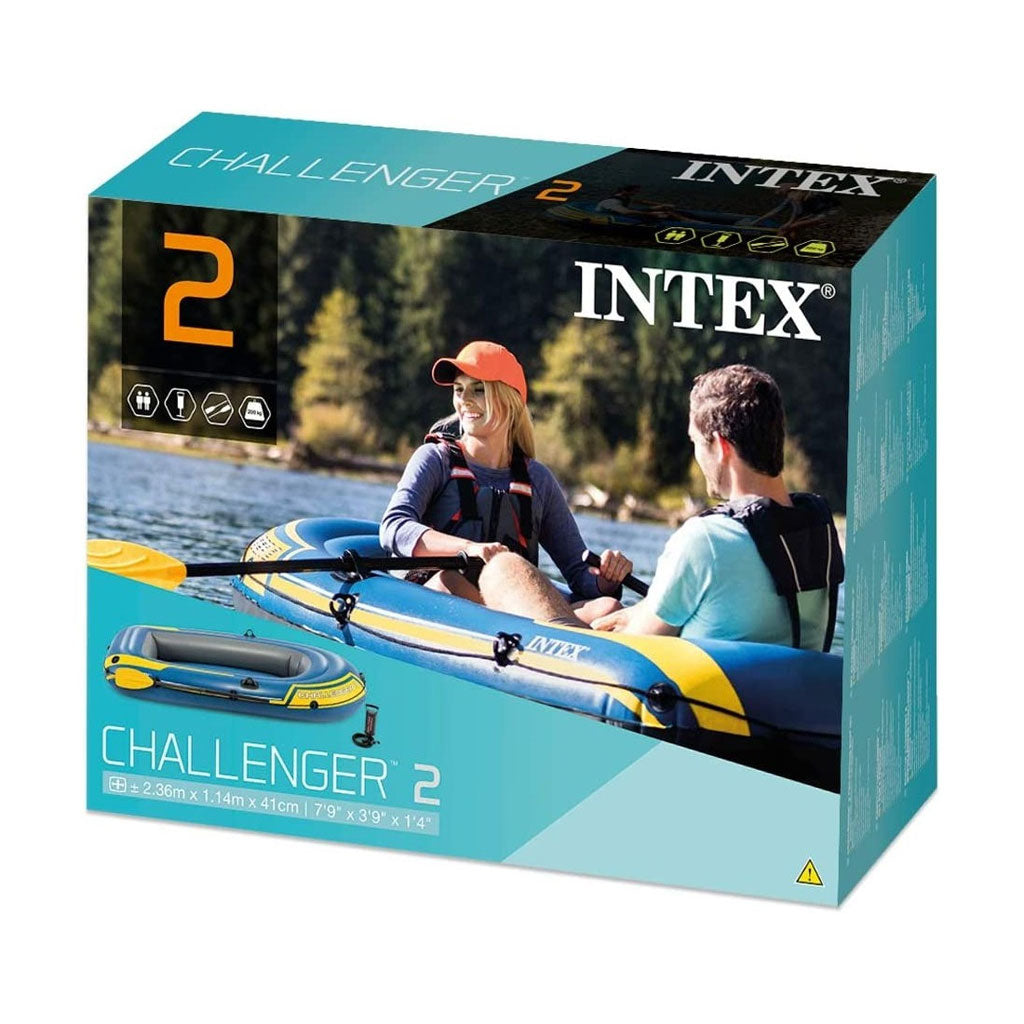 Bateau Gonflables Challenger 2 avec Deux Rames et Pompe Intex 68367NP – قارب كبير مع مجاديف ومضخة تنزوت