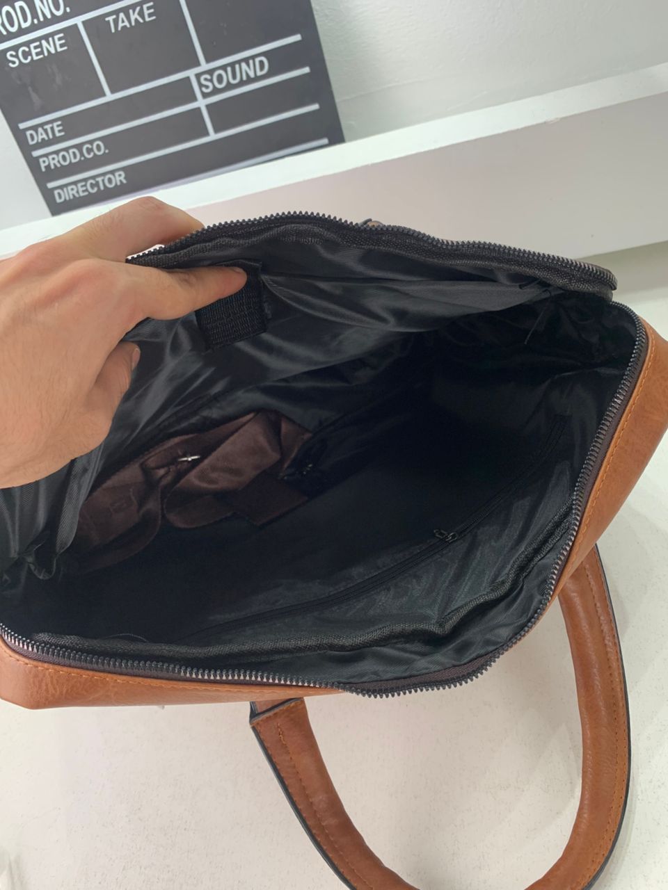 Cartable Homme en Simili Cuir Design Élégant Jeep Marron – حقيبة جلدية لون بني تنزوت