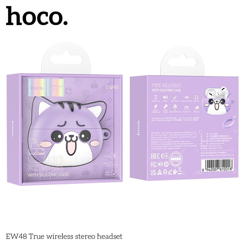 Hoco Écouteurs Sans Fil stéreo Bluetooth 5.3 + Case Forme De Chat TWS EW 48 - تنزوت