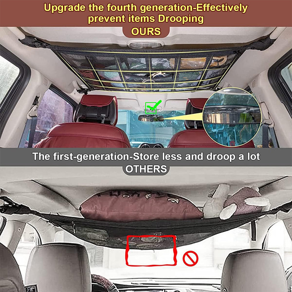 Filet de Rangement pour Toit Voiture Intérieur – منظم أغراض في سقف السيارة تنزوت