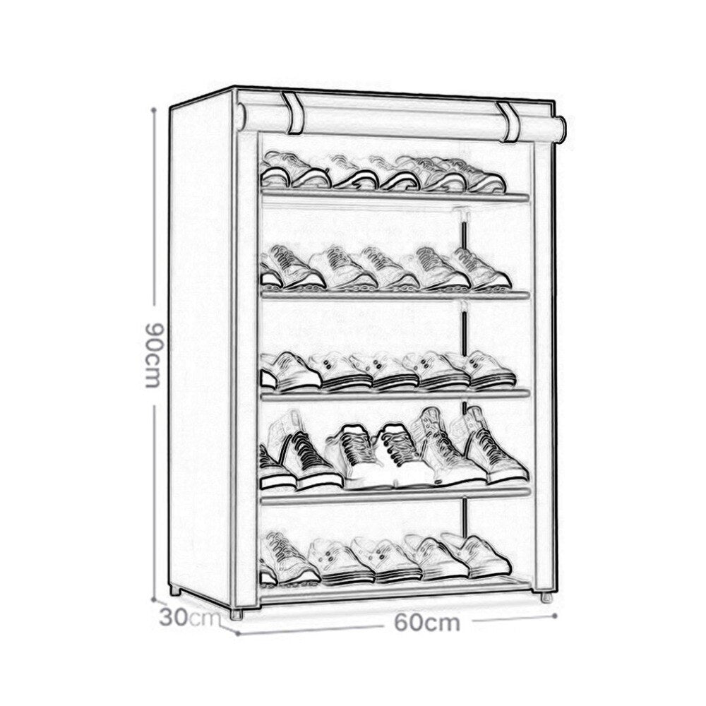 Armoire Chaussures 5 niveaux étagères 15 paires ou plus très pratique pour Salon, Chambre et Entrée تنزوت