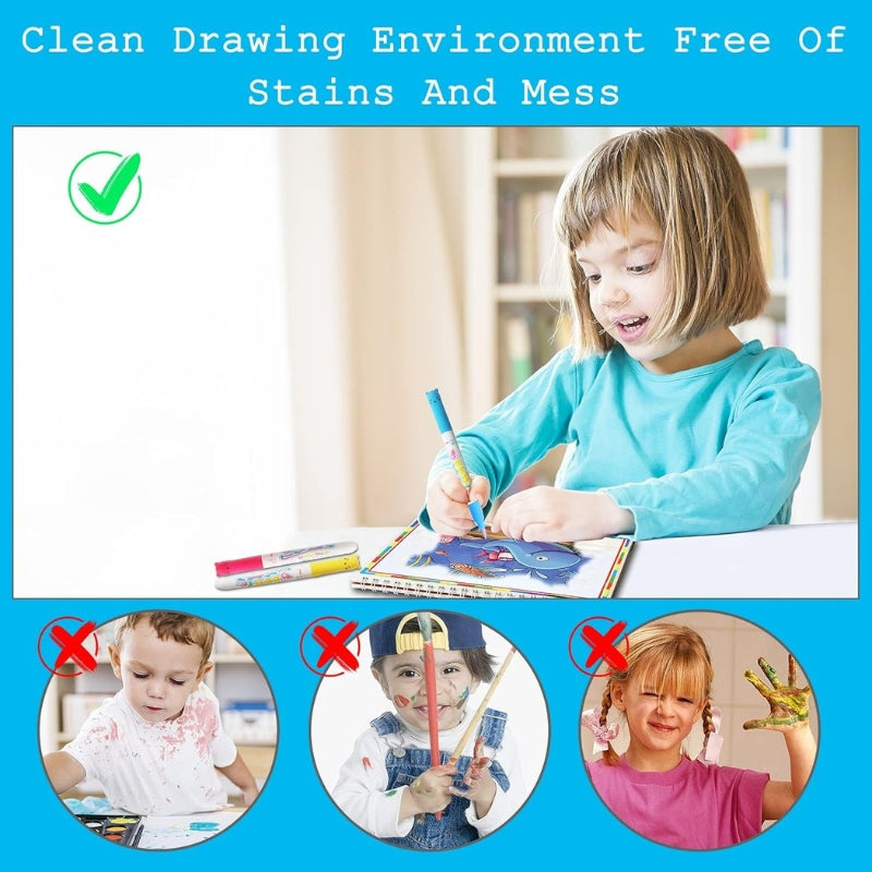 Livre De Dessin À L'eau Magique, Jouet de Coloriage Réutilisable Pour enfants - كتاب رسم الماء السحري، كتاب تلوين قابل لإعادة الاستخدام للأطفال تنزوت