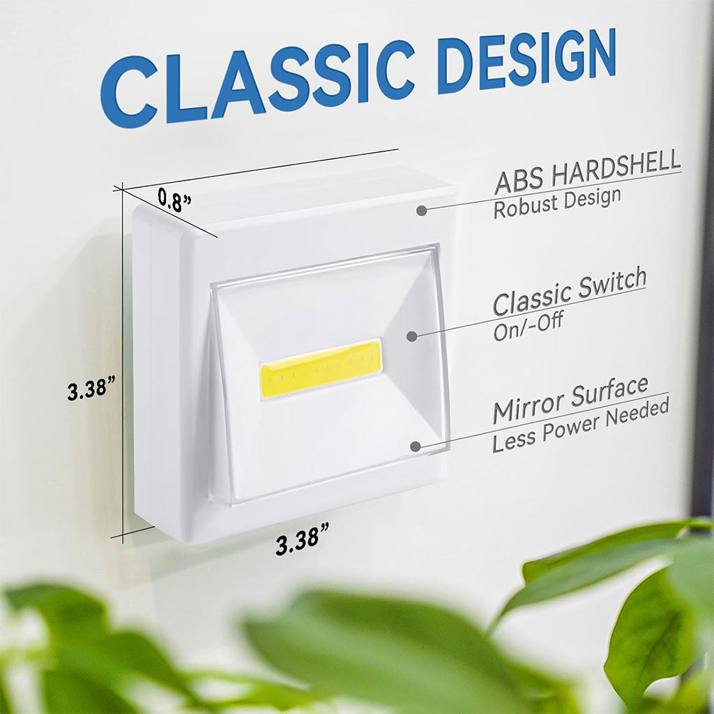 Pack de 3 Lampes Interrupteur LED COB pour Placard – طقم مصابيح إضاءة منزلية تنزوت
