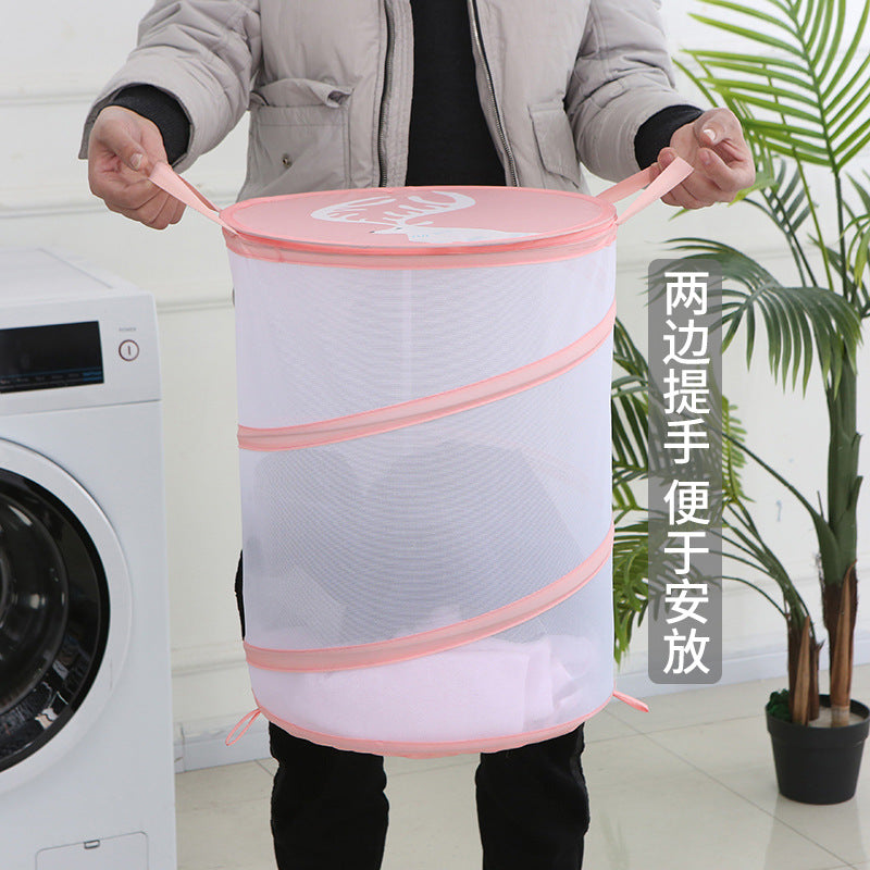 Panier à vêtements sales Pliable avec couvercle تنزوت