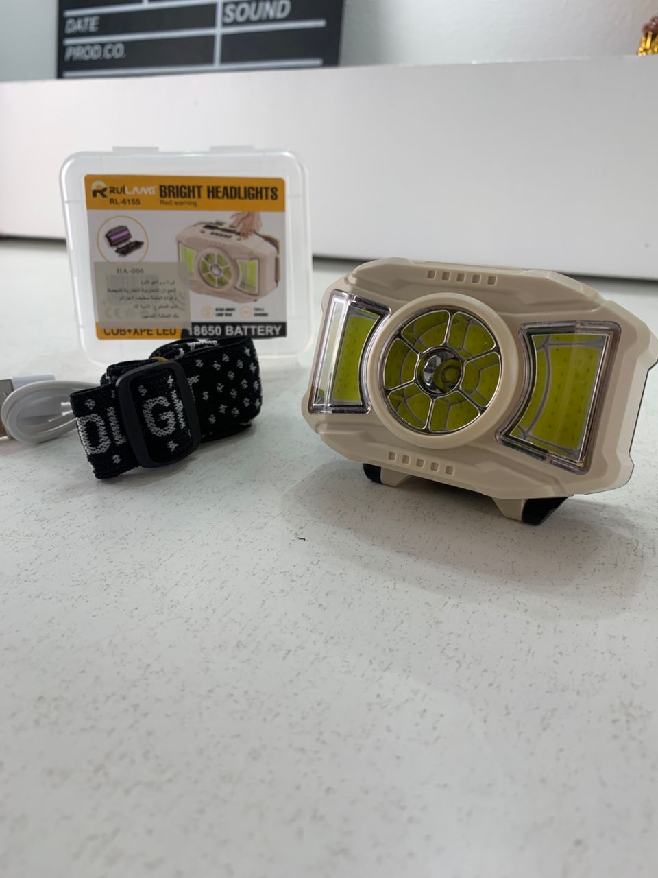 Lampe frontale LED COB à induction Rechargeable par USB 5 Modes – مصباح رأس قابل للشحن تنزوت
