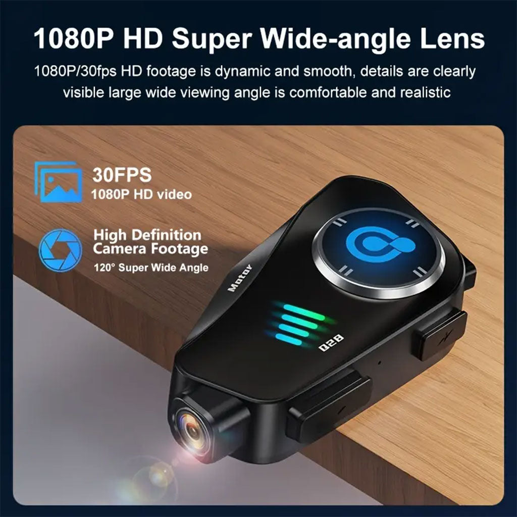 Oreillette Bluetooth pour Casque Moto avec Camera Full HD App Control – سماعات سائقي دراجة النارية مع كاميرة مدمجة تنزوت