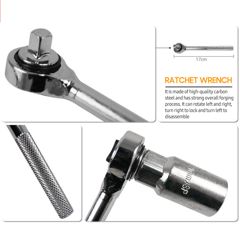 Caisse De 40 Clés À Douilles Mixtes 1/4″ Et 3/8″ Aiwa تنزوت