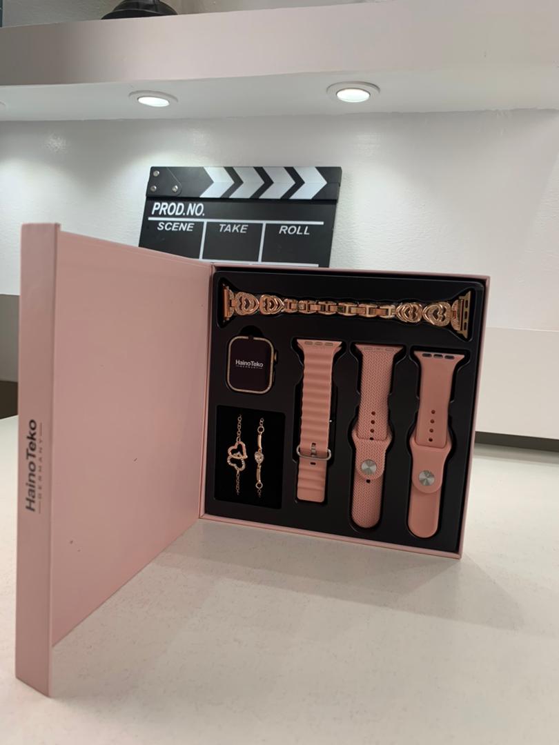 Haino Teko Germany G10 Mini Amoled Display 4 paires de bracelets – ساعة ذكية للنساء تنزوت