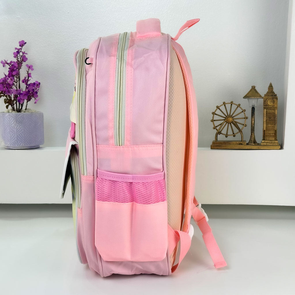 Sac à Dos pour Enfants avec Trousse Assortie 2504 Rose – حقيبة ظهر مدرسية للأطفال مع مقلمة وردي تنزوت