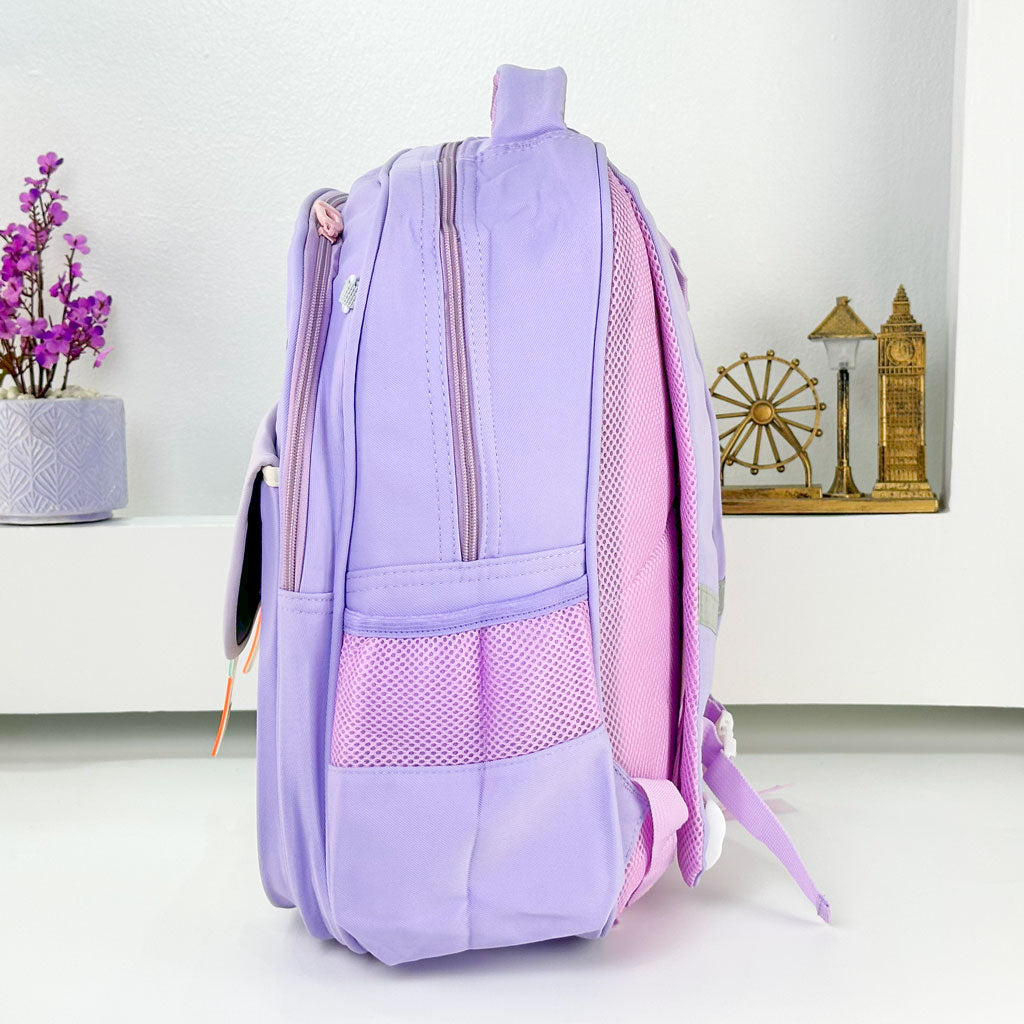 Sac à Dos pour Enfants avec Trousse Assortie KBAG Mauve – حقيبة ظهر مدرسية للأطفال مع مقلمة بنفسجي تنزوت