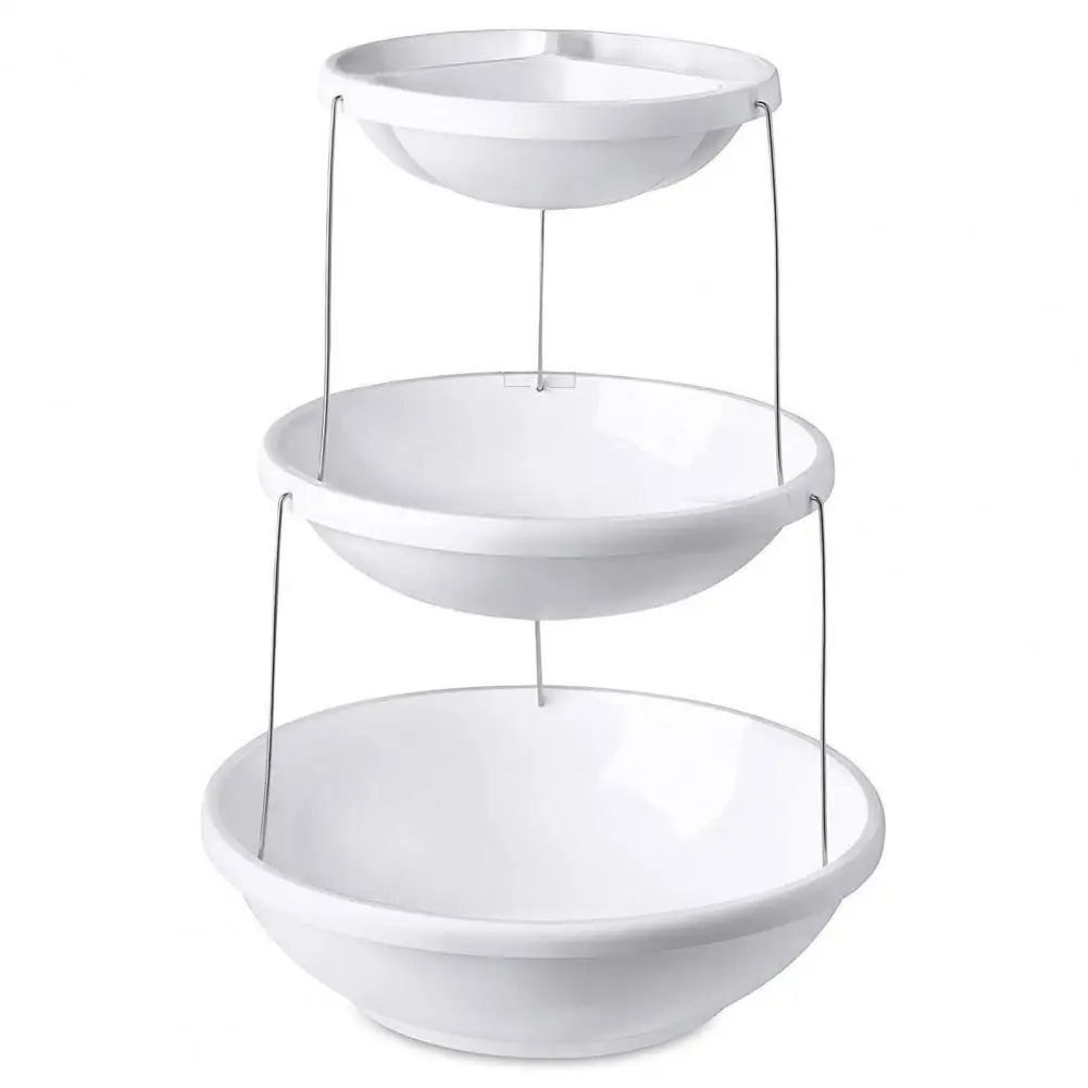 Bol torsadé pliable à 3 niveaux pour les trempettes et les bonbons تنزوت