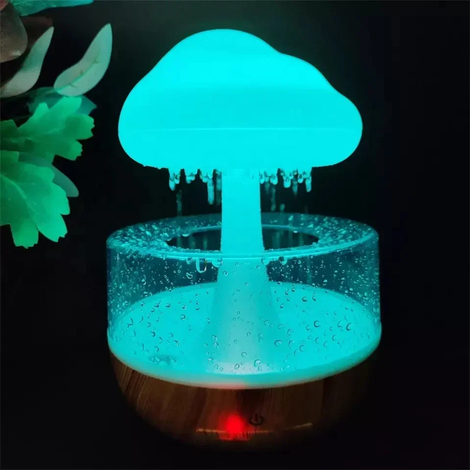 Humidificateur créatif en forme de nuage de pluie 7 couleurs 280ml - تنزوت
