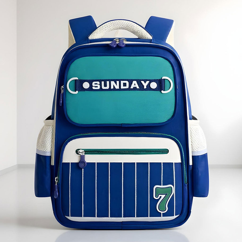 Sac à Dos Scolaire pour Enfants SUNDAY Bleu – حقيبة ظهر مدرسية للأطفال أزرق تنزوت