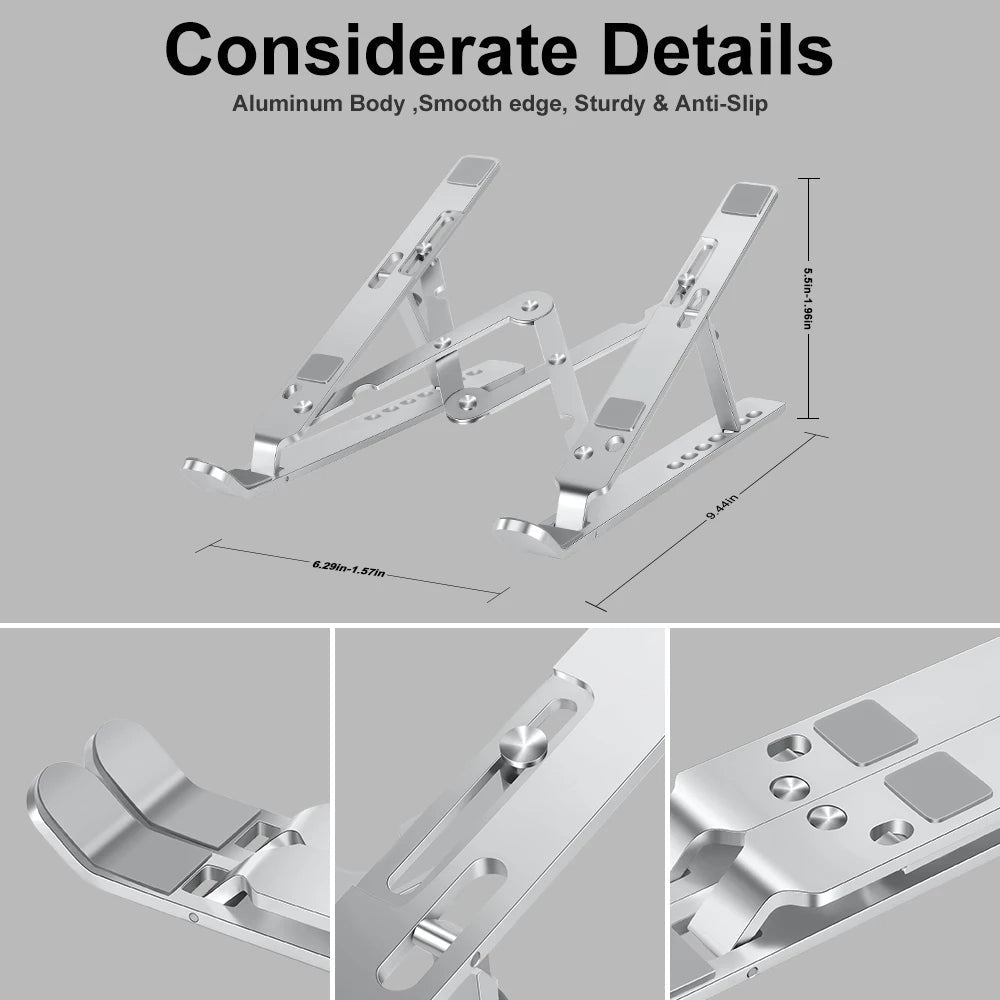 Support pliable réglable en Aluminium pour ordinateur Portable تنزوت