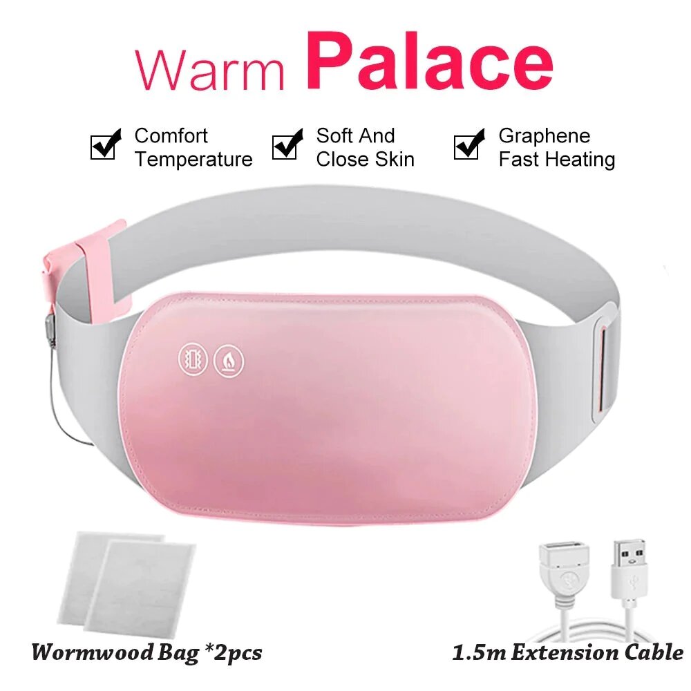 Ceinture Vibromasseur chauffant pour les douleurs menstruelles حزام هزاز ساخن لتسكين آلام الدورة الشهرية تنزوت
