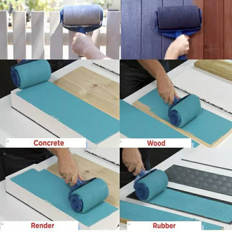 Set of 8 multifunctional wall paint roller tools by تنزوت, includes various rollers for home painting projects.
