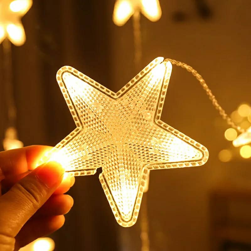 Guirlande lumineuse rideau Stars LED Imperméable 2.5/3.5M 220V - تنزوت