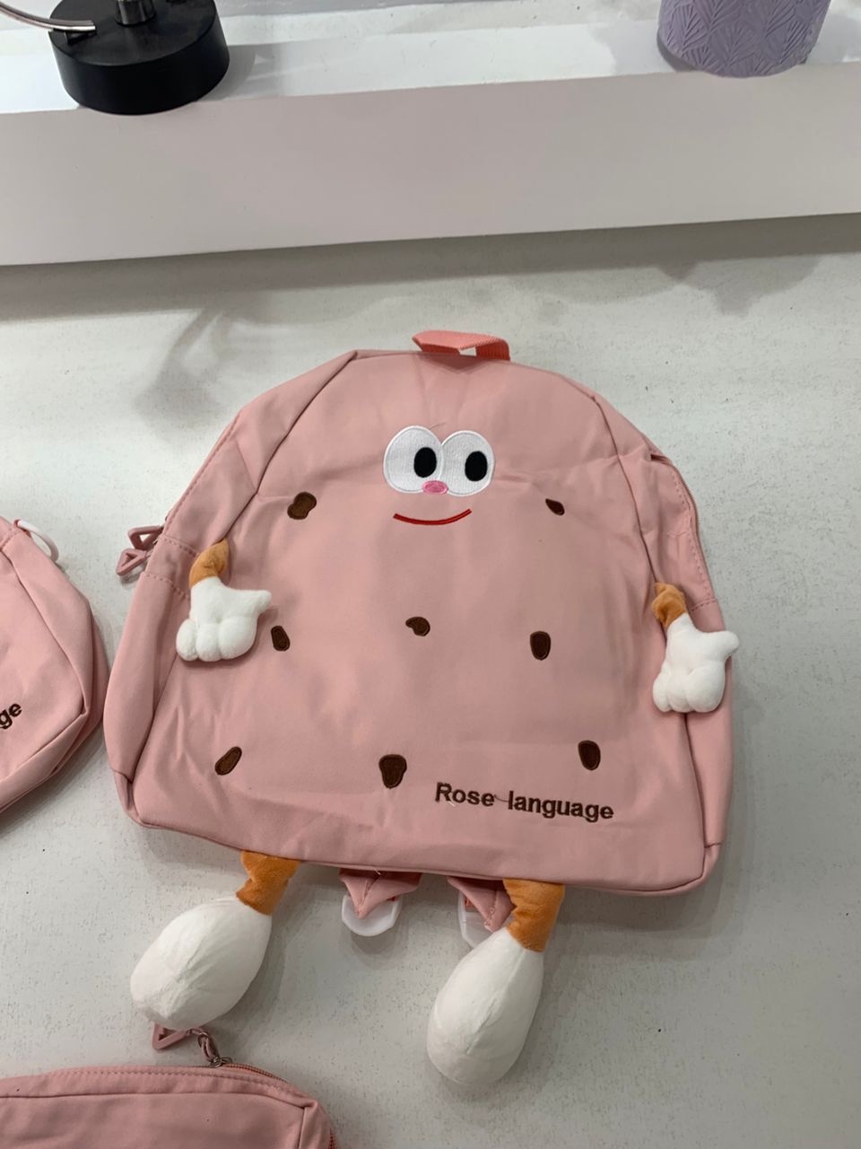 Ensemble de sacs d’école Kawai pour adolescents 3Pcs Language Rose – محفظة 3 قطع كاواي وردي تنزوت