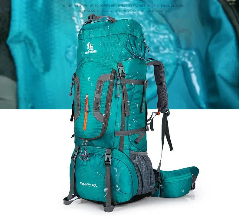 Sac à dos randonnée professionnel 80 L étanche, système de soutien dorsal léger تنزوت