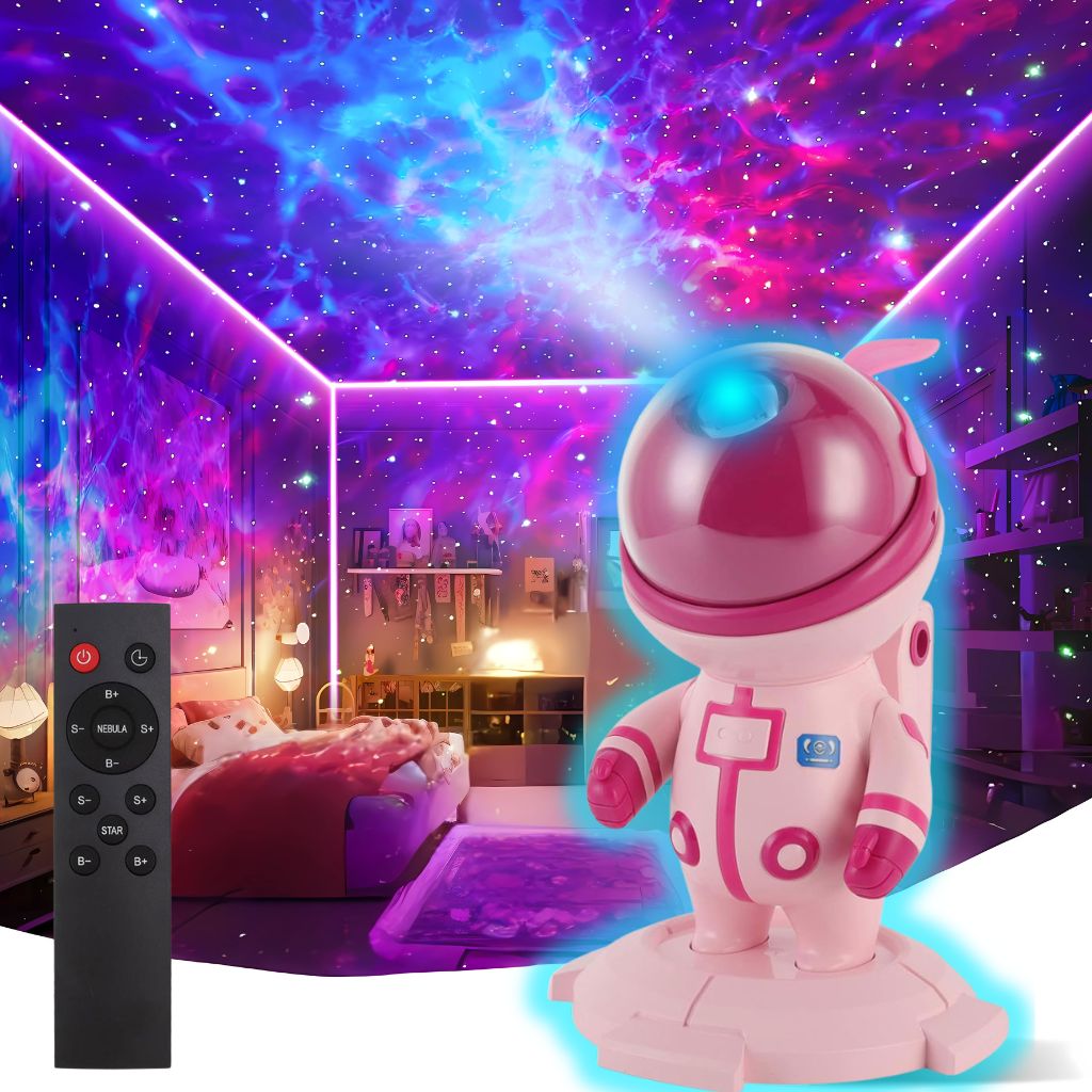 Projecteur Galaxie et Haut Parleur BT RVB pour chambre d’enfants – جهاز عرض نجوم ومكبر صوت تنزوت