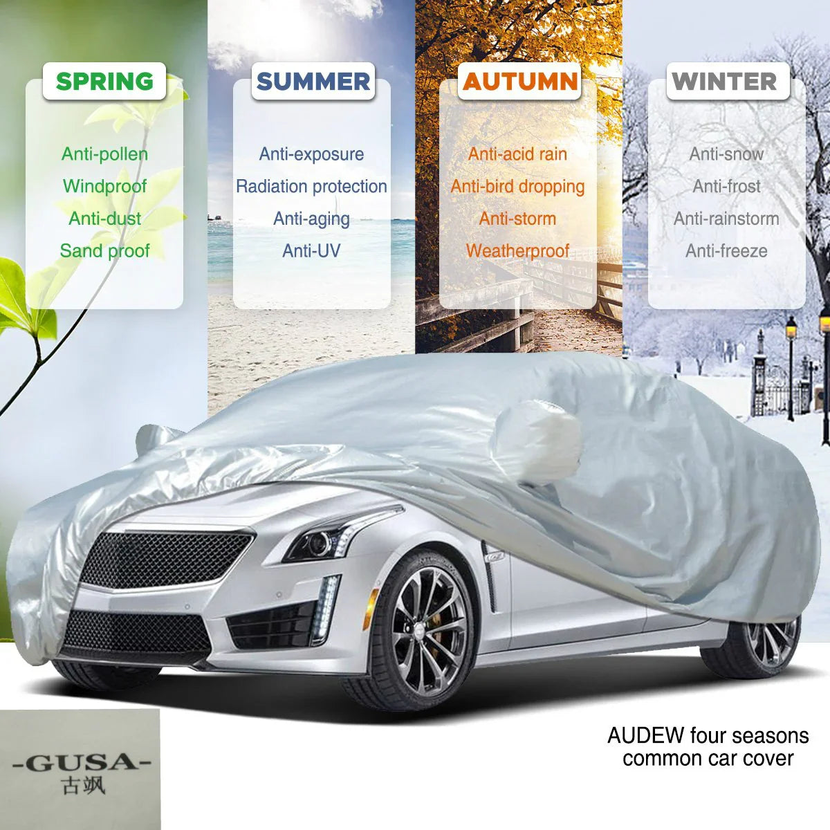 Bâche Auto Housse de Protection 4 Saisons (Tout types de voiture) /M/L/XL - تنزوت