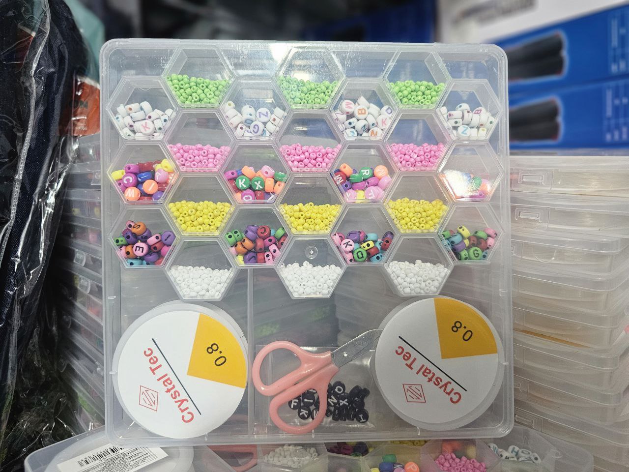 Ensemble de fabrication de bijoux Pour enfant 24 grilles en forme de ruche d'abeille تنزوت