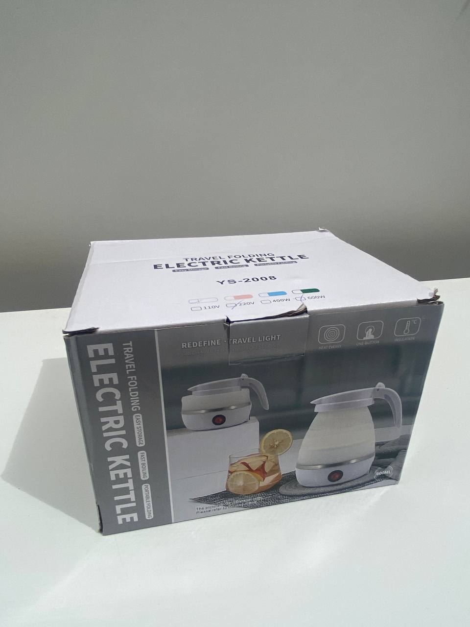 Bouilloire électrique pliable, portable et pliable de voyage – 600 ml تنزوت