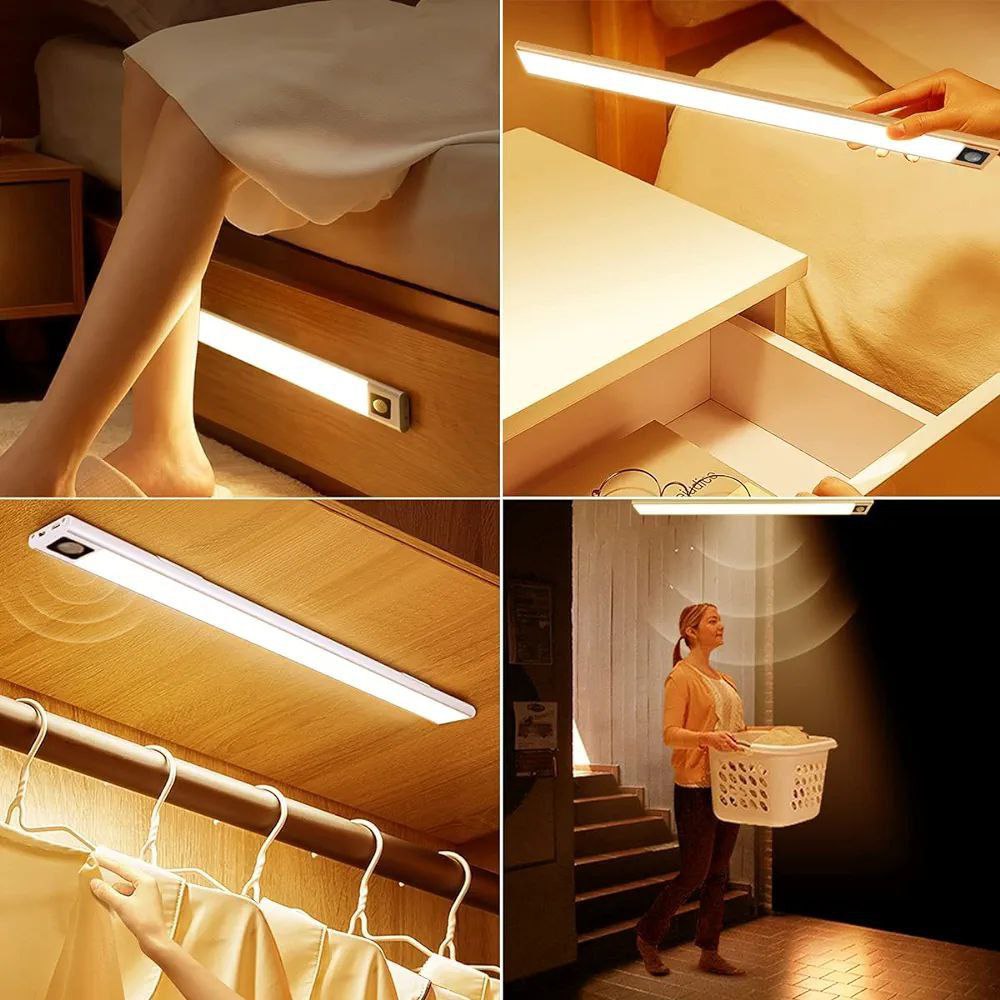 Lampe de Placard avec Detecteur de Mouvement Rechargeable et sans Fil تنزوت