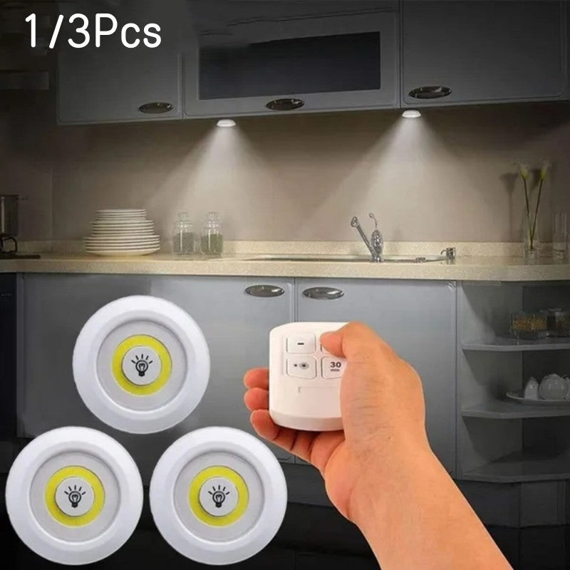Kit de 3 lampes Led sans fil avec télécommande تنزوت