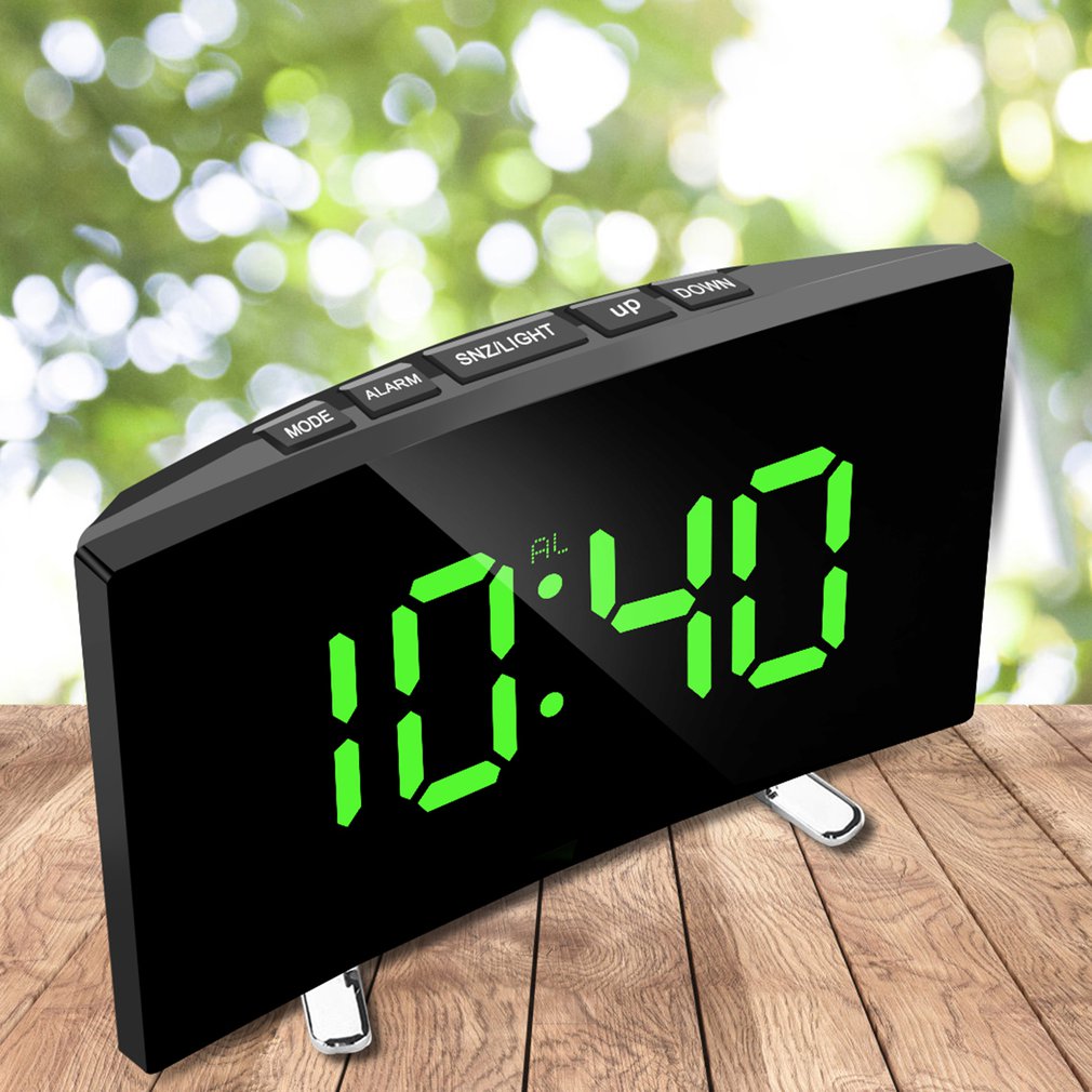 Horloge et réveil thermomètre de table electronique lumineux DT-6507 - تنزوت