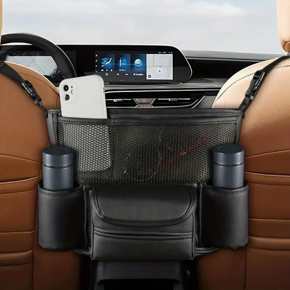 Sac de rangement central en cuir pour siège avant de voiture - تنزوت
