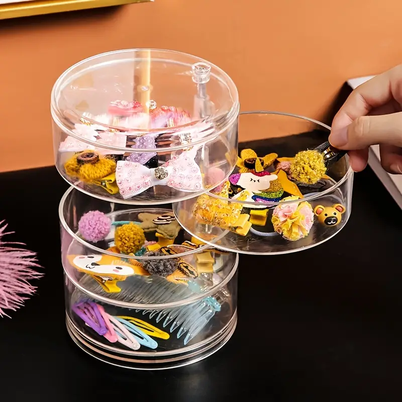 Organisateur de maquillage rotatif à 360 degrés en cristal acrylique تنزوت