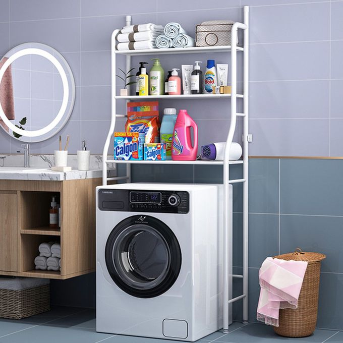 Étagère de rangement en acier inoxydable pour machine à laver تنزوت