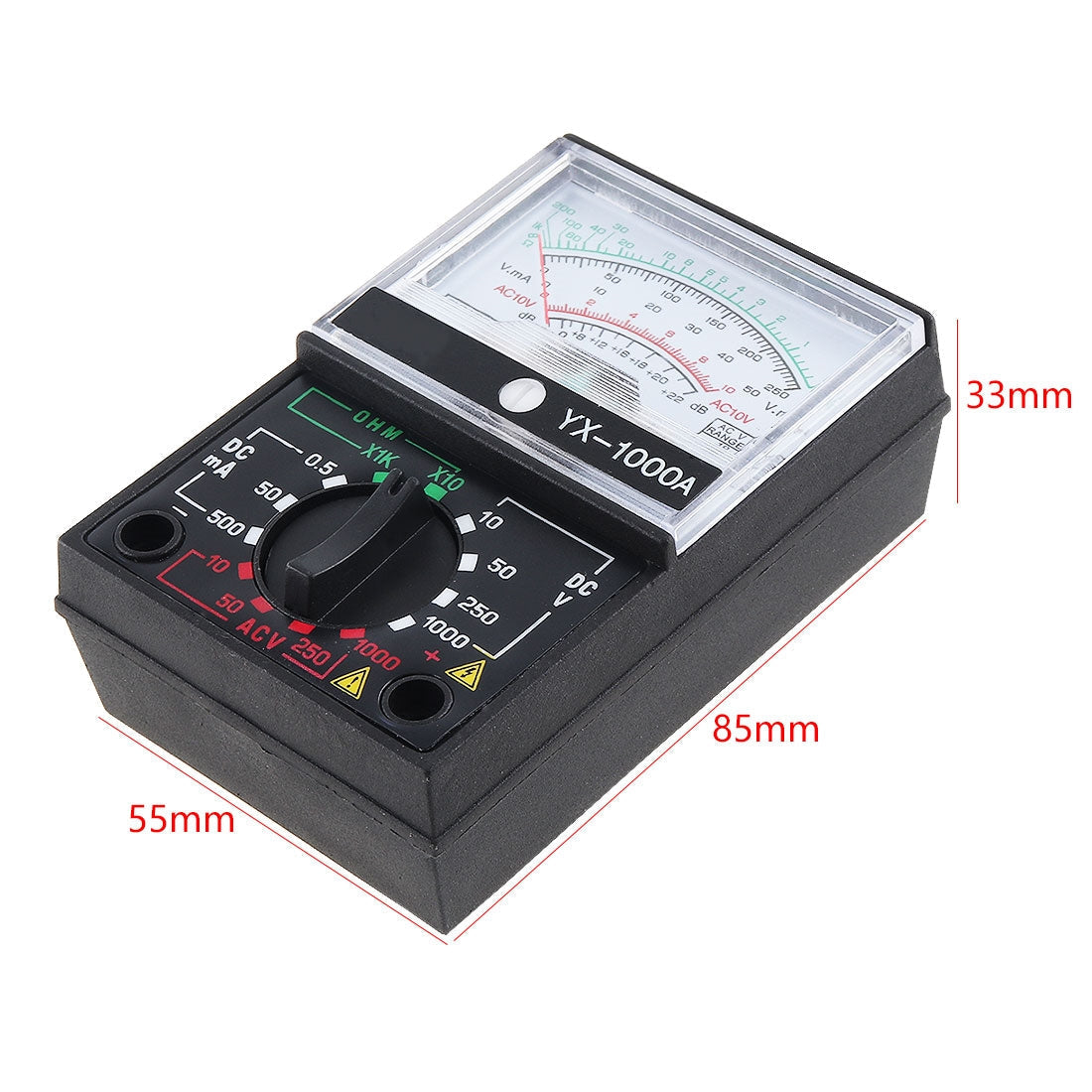 Multimètre Portable avec une paire de stylos de Test pour mesurer la tension DC AC et le courant continu YX-1000A تنزوت