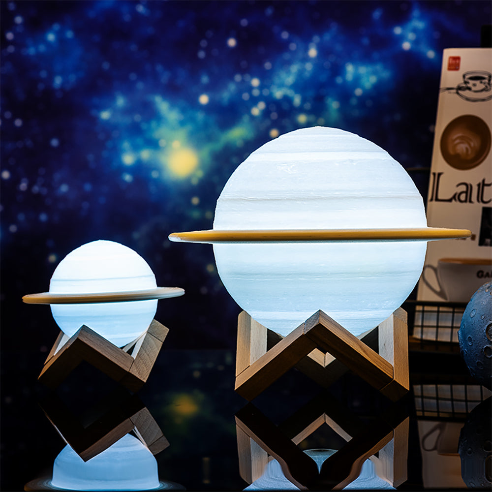 Lampe LED imprimée en 3D saturne - تنزوت