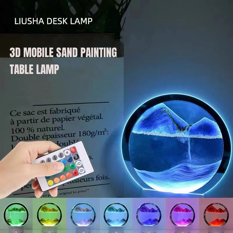 Sablier Lampe led 3D tactile USB en verre avec télécommande تنزوت