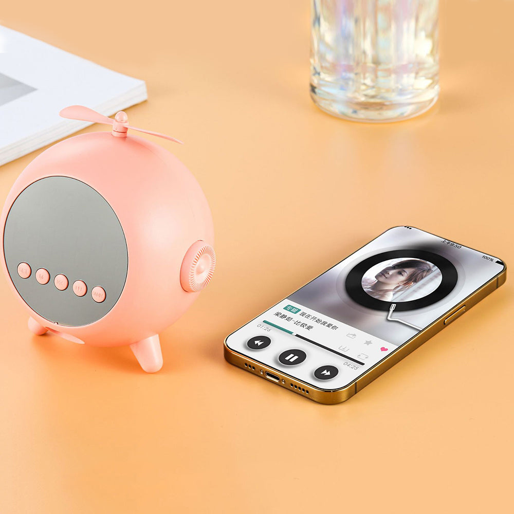 Réveil Numérique à Miroir Rechargeable avec Haut-parleur Portable Bluetooth 5.0 تنزوت