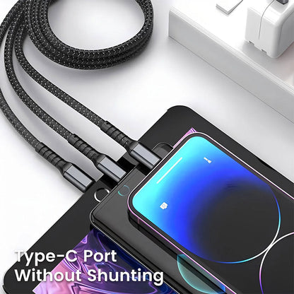 Câble USB 3en1 100W Charge rapide pour tout Type de Smartphone – كابل شحن سريع تنزوت