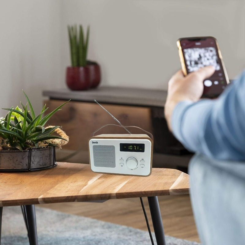 Radio Vintage et haut parleur bluetooth 5.0 Couleur bois 1200mAh , AUX , USB - تنزوت