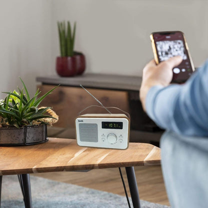 Radio Vintage et haut parleur bluetooth 5.0 Couleur bois 1200mAh , AUX , USB - تنزوت