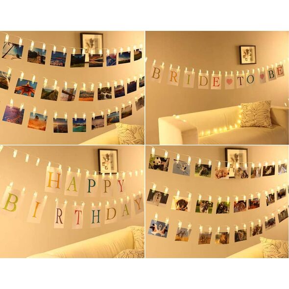 Clips lumineux pour accrocher des photos décoration intérieure تنزوت